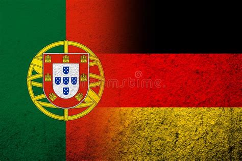 The National Flag Of Germany With Portugal National Flag Grunge