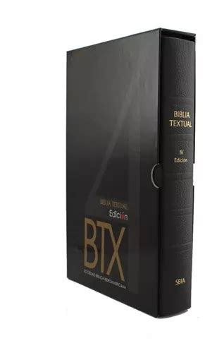 Biblia Textual Btx Edici N Lujosa Piel Negro Env O Gratis