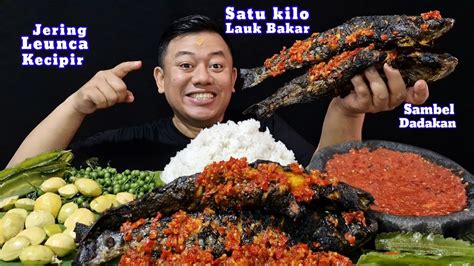 Makan Besar Satu Kilo Ikan Bakar Lalapan Jengkol Mentah Sambel