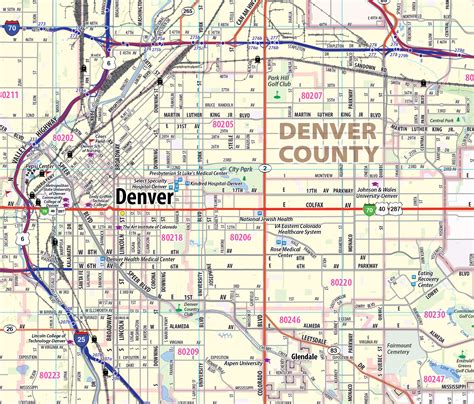 Greater Denver Metro Area Laminated Wall Map | topographics