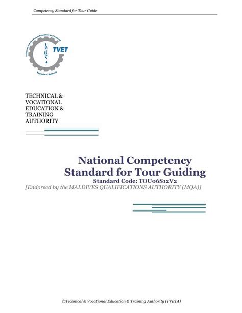 Pdf National Competency Standard For Tour Guiding Dokumen Tips