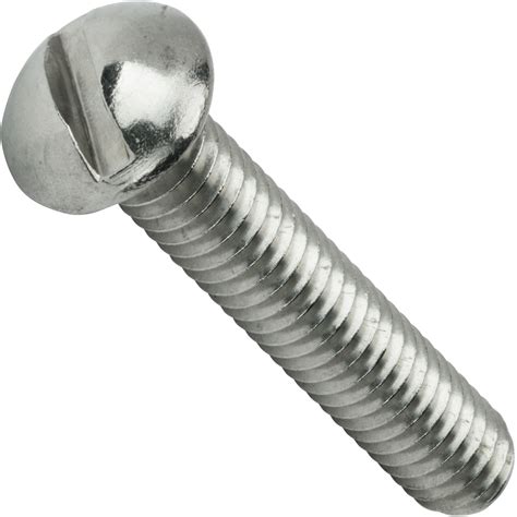 Round Head Machine Screws Slotted Drive Stainless Steel All