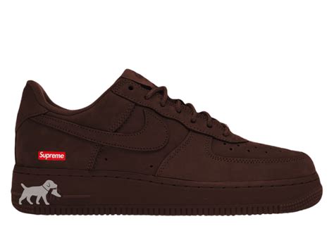 Nike Air Force 1 Low Supreme Baroque Brown Raffles And Release Date Sole Retriever