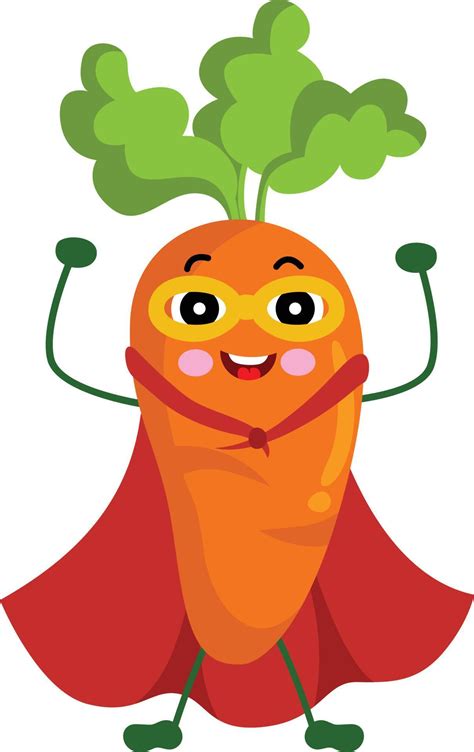 Cute Carrot Mascot In Traditional Costume Of Superhero 21306471 Vector Art At Vecteezy