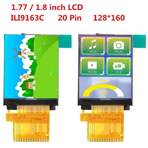 1 77 1 8 Inch 20PIN TFT LCD Color Display Screen ILI9163 20 Pins 8Bit