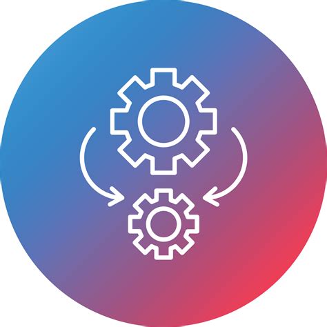 Automation Line Gradient Circle Background Icon 16809023 Vector Art at