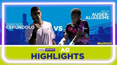 Francisco Cerundolo Vs Felix Auger Aliassime 3rd Round Australian