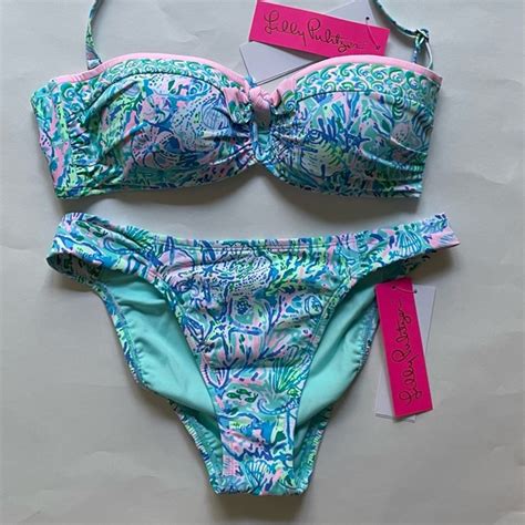 Lilly Pulitzer Swim Nwt Lilly Pulitzer Surf Blue Bikini Agnes