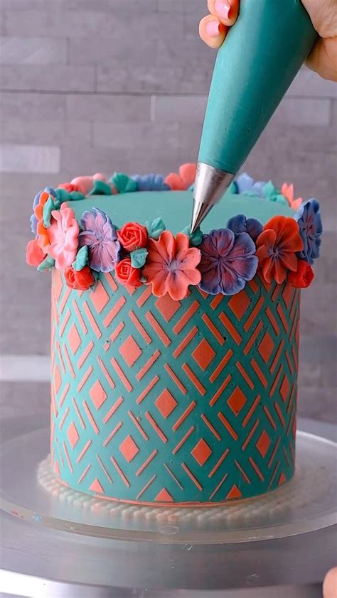 Floral Theme Buttercream Cake