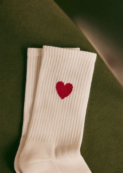 Eli Socks Chamade Heart Organic Cotton Octobre Ditions