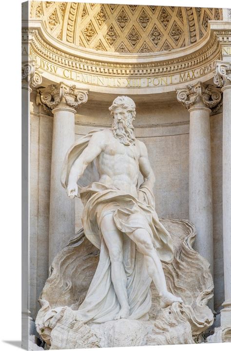 Trevi Fountain, Oceanus Statue, Rome, Lazio, Italy, Europe Wall Art ...