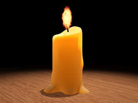 Burning Candle 3d Model 3ds Max Files Free Download Cadnav