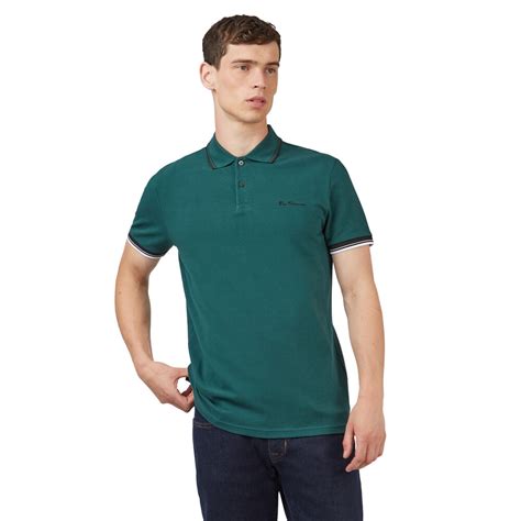 Mens Ben Sherman Signature Polo Shirt In Ocean Green