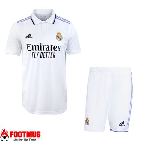 Vente Ensemble Maillot Foot Real Madrid Domicile Short