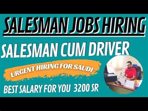 Salesman Jobs In Saudi Arabia Urgent Hiring Apply Now Salesman