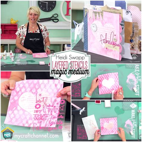 Heidi Swapp: Layered Stencils and Magic Medium Watch as Heidi combines