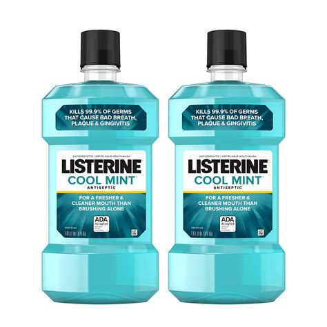 listerine mouthwash antiseptic antibacterial bad breath treatment