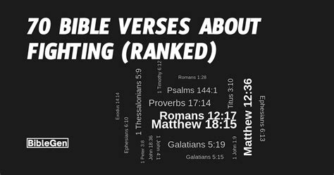 70 Bible Verses About Fighting KJV