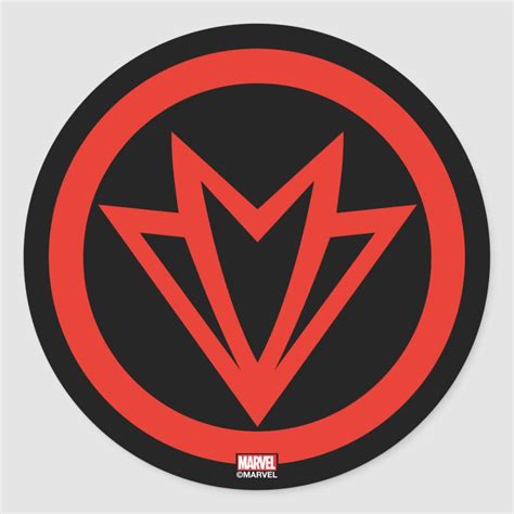 Avengers Classics Falcon Icon Classic Round Sticker Marvel Logo