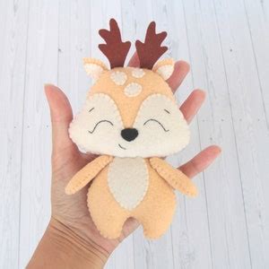 Felt Animals Pattern, Felt Woodland Animal, Felt Baby Mobile , Animals Ornaments, Felt Sewing ...