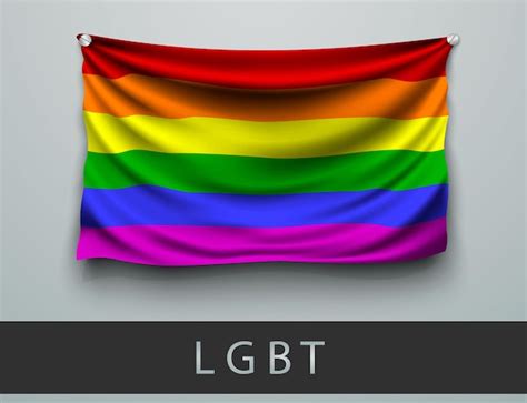 Ondeando La Bandera Del Arco Iris De La Comunidad Lgbt Vector Premium