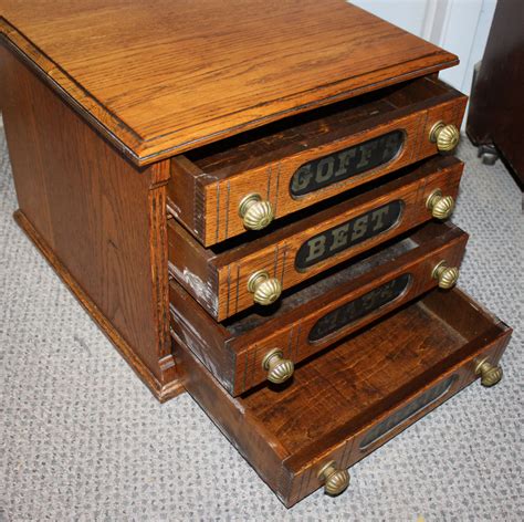 Bargain John S Antiques Antique Oak Country Store Spool Cabinet Four