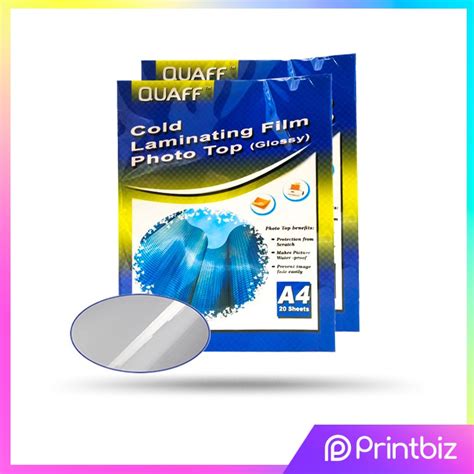 Quaff Photo Top Cold Laminating Film Glossy Matte Glitter D