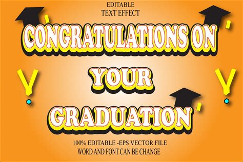 Congratulation Graduation Text Effect Graphic by Haidar Studio14 ...