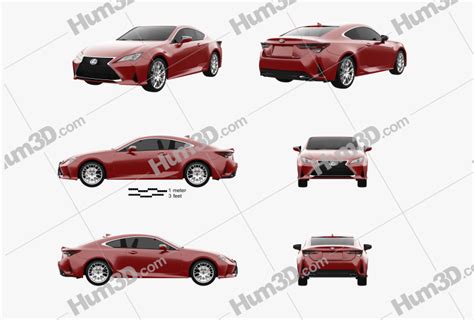 Lexus Rc Hybrid 2022 Blueprint Template 3dmodels