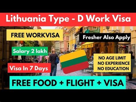 Lithuania Free Work Visa In Days Lithuania Type D Visa No Age