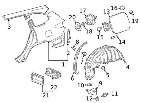 2020 2023 Toyota Highlander Quarter Panel 61018 0E020 OEM Parts Quick