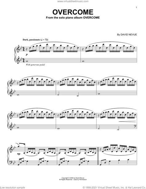 Overcome Sheet Music For Piano Solo PDF Interactive