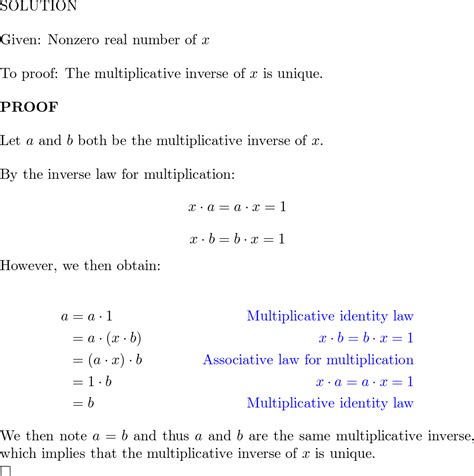 Multiplicative Identity