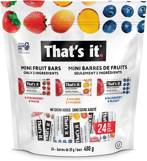 Thats It Mini Fruit Bars Variety 24 Pack No Sugar Added Plant