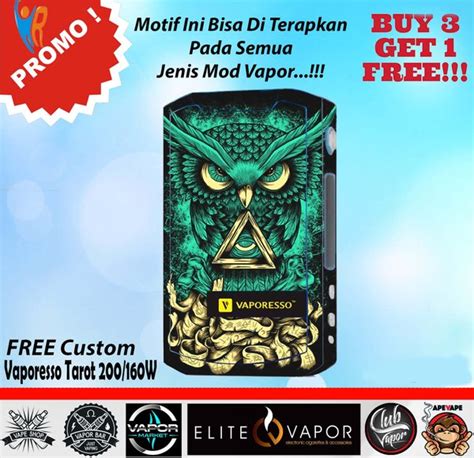 Jual Promo Garskin Vapor Vaporesso Tarot 200 160W Box Mod Owl