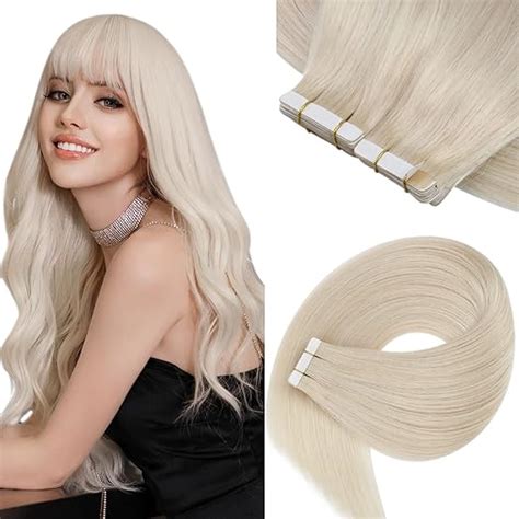 Amazon Sunny Hair Tape In Hair Extensions Platinum Blonde 60