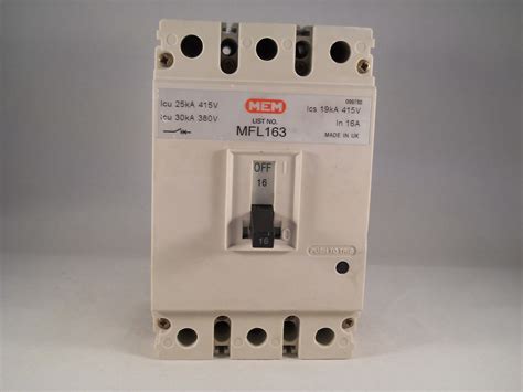 MEM MCCB 16 Triple Pole 16A 3 Phase Breaker Bill TLF163 Memshield 2