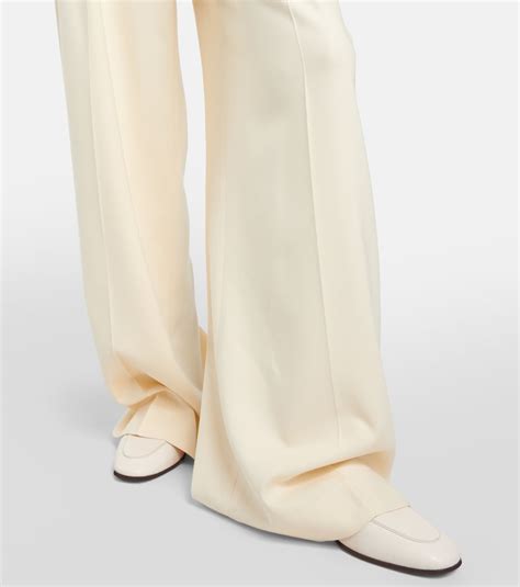 Teyana High Rise Wide Leg Pants In Neutrals Khaite Mytheresa