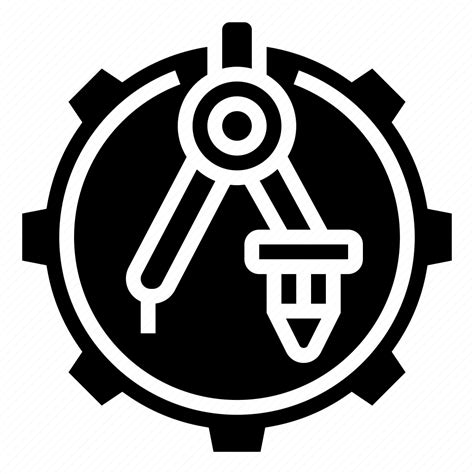 Compasses Design Divider Gear Writing Icon Download On Iconfinder