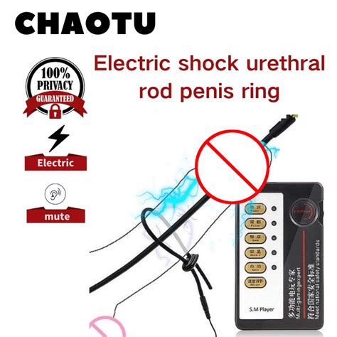 Electric Shock Pulse Penis Ring Medical Themed Toys Penis Plug Stimulation Urethra Catheter