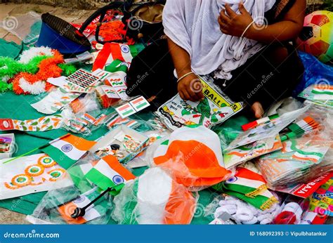 Selling Indian Flags On Independence Day Editorial Stock Photo Image