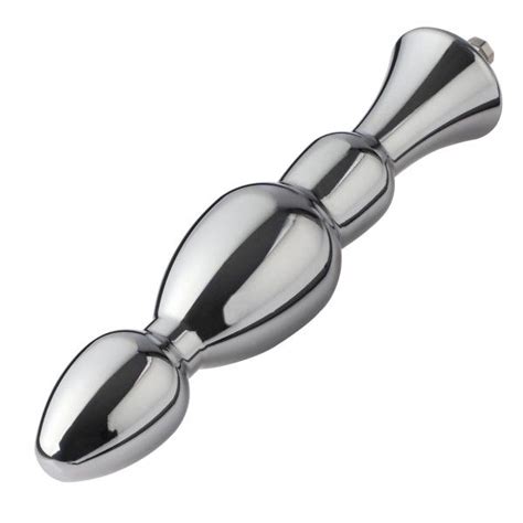 Hismith Smooth Metal Anal Dildo With Conical Beads