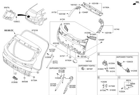 D W Strip Assy T Gate A Pinch Rh Hyundai Yoshiparts