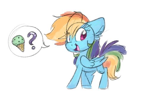 Safe Artist Lbrcloud Rainbow Dash Pegasus Pony Big Ears