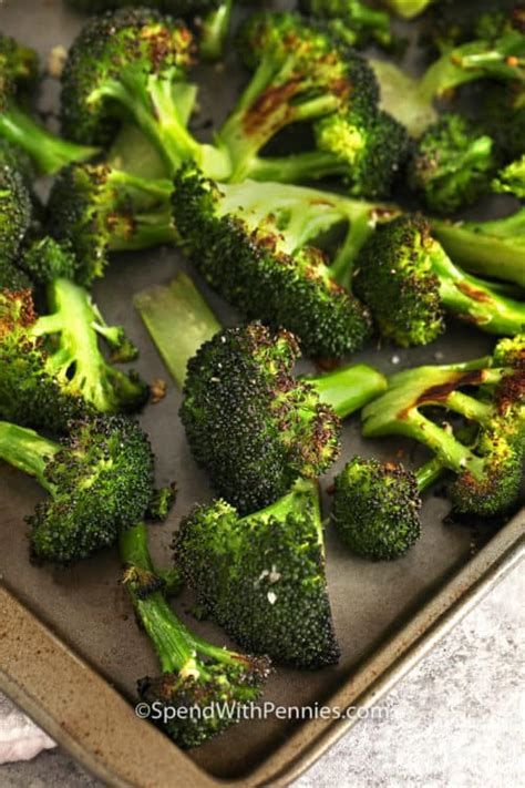 Crispy Garlic Roasted Broccoli Spend With Pennies