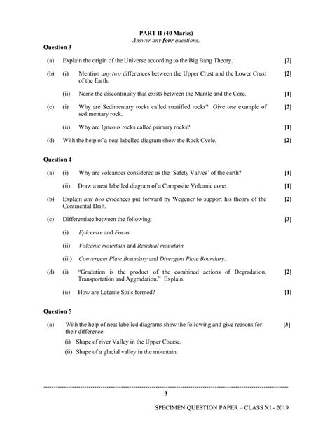 Isc Class Specimen Paper Geography Sample Paper Aglasem Schools