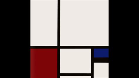 Composici N N Con Rojo Y Azul Piet Mondrian Procreate Youtube