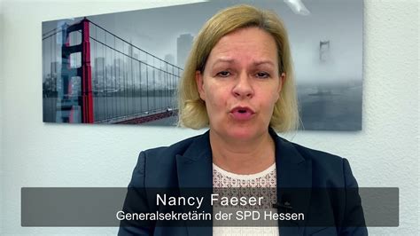 Statement von Nancy Faeser Generalsekretärin der SPD Hessen YouTube