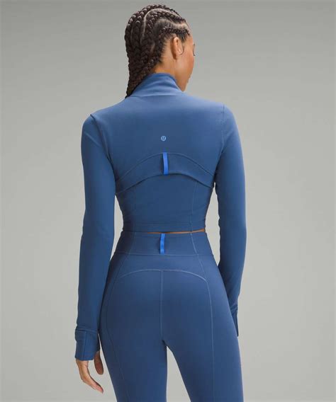 Lululemon Define Cropped Half Zip Luon Pitch Blue Lulu Fanatics