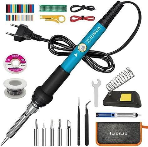 Ilibilib Soldering Iron Set W Adjustable Temperature Welding Iron